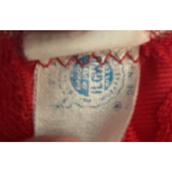 Vintage Red Lace Sheer Camisole Top Lingerie Adjustable Straps 100% Nylon Size L - Picture 5 of 8